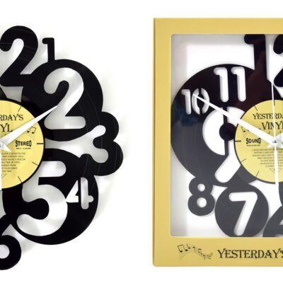 Yesterdays Vinyl Klok Cijfer Artistiek 30 cm