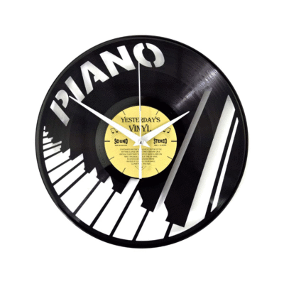 Yesterdays Vinyl Klok Pianotoetsen 30 cm