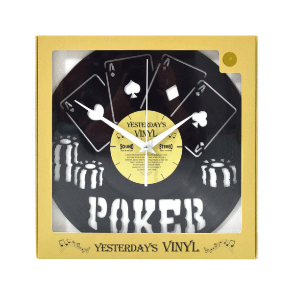 Yesterdays Vinyl Klok Pokeren 30 cm