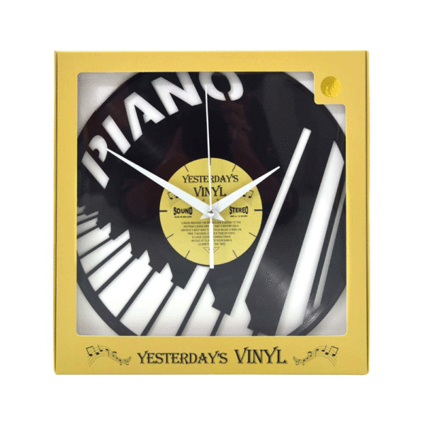 Yesterdays Vinyl Klok Pianotoetsen 30 cm