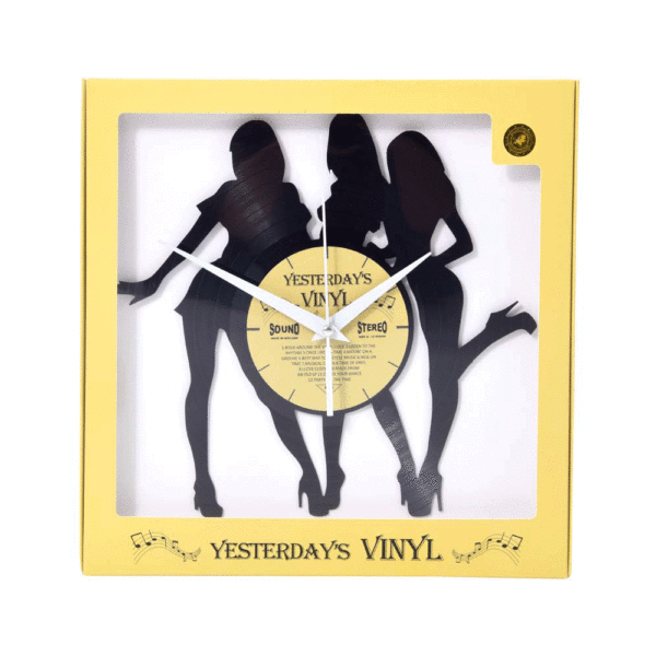 Yesterdays Vinyl Klok Drie Mooie Dames 30 cm