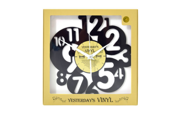 Yesterdays Vinyl Klok Cijfer Artistiek 30 cm