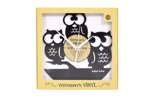 Yesterdays Vinyl Klok Uiltjes Op Tak 30 cm