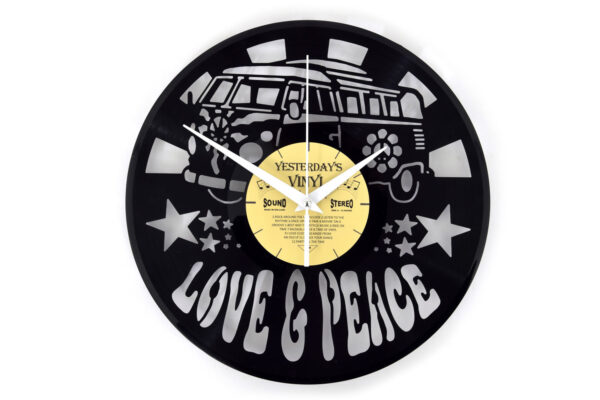 Yesterdays Vinyl Klok Love and Peace 30 cm