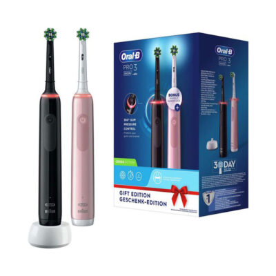 Oral-B Pro 3 3900 - Elektrische Tandenborstels Zwarte en roze