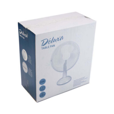 Deluxa Robuuste Tafelventilator - Wit |Ø 30cm | 35 Watt | 3 Snelheden | Modern Design