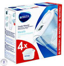BRITA Waterfilterbundel Marella Cool white + 4 MAXTRA+ filterpatronen